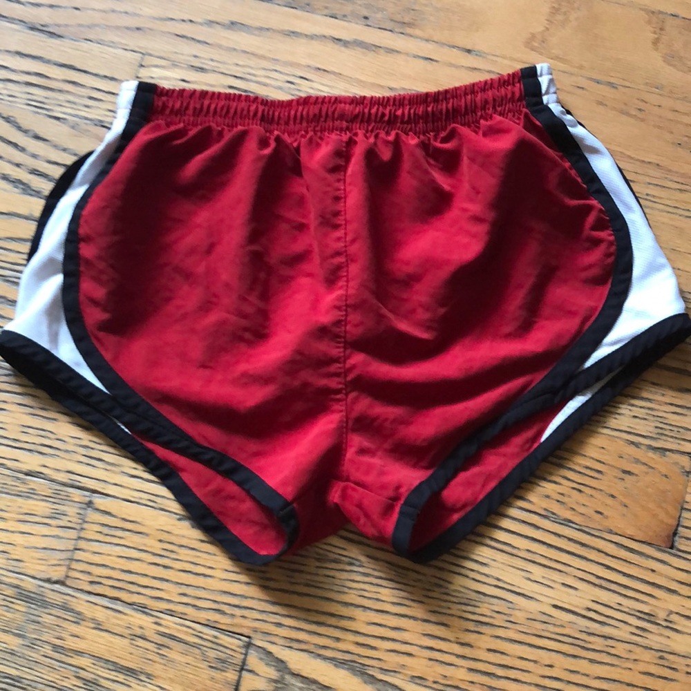 Kids red running shorts